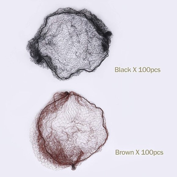 200 PCS Nylon Hair Nets Food Service Bun Hair Wraps Breathable All-Day Use - Picture 4 of 6